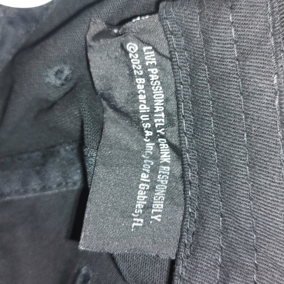 Bacardi Slideback Hat Black Adjustable Spice Things Up Embroidered Logo New - Picture 7 of 7